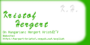 kristof hergert business card